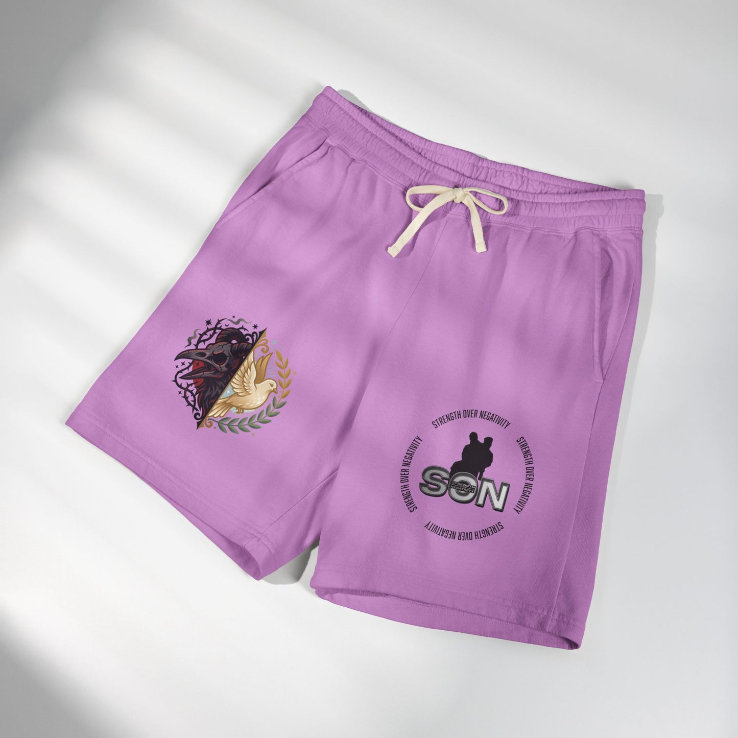 Lightweight Fleece Sweat Shorts — Minimal Logo Casual Lounge Shorts