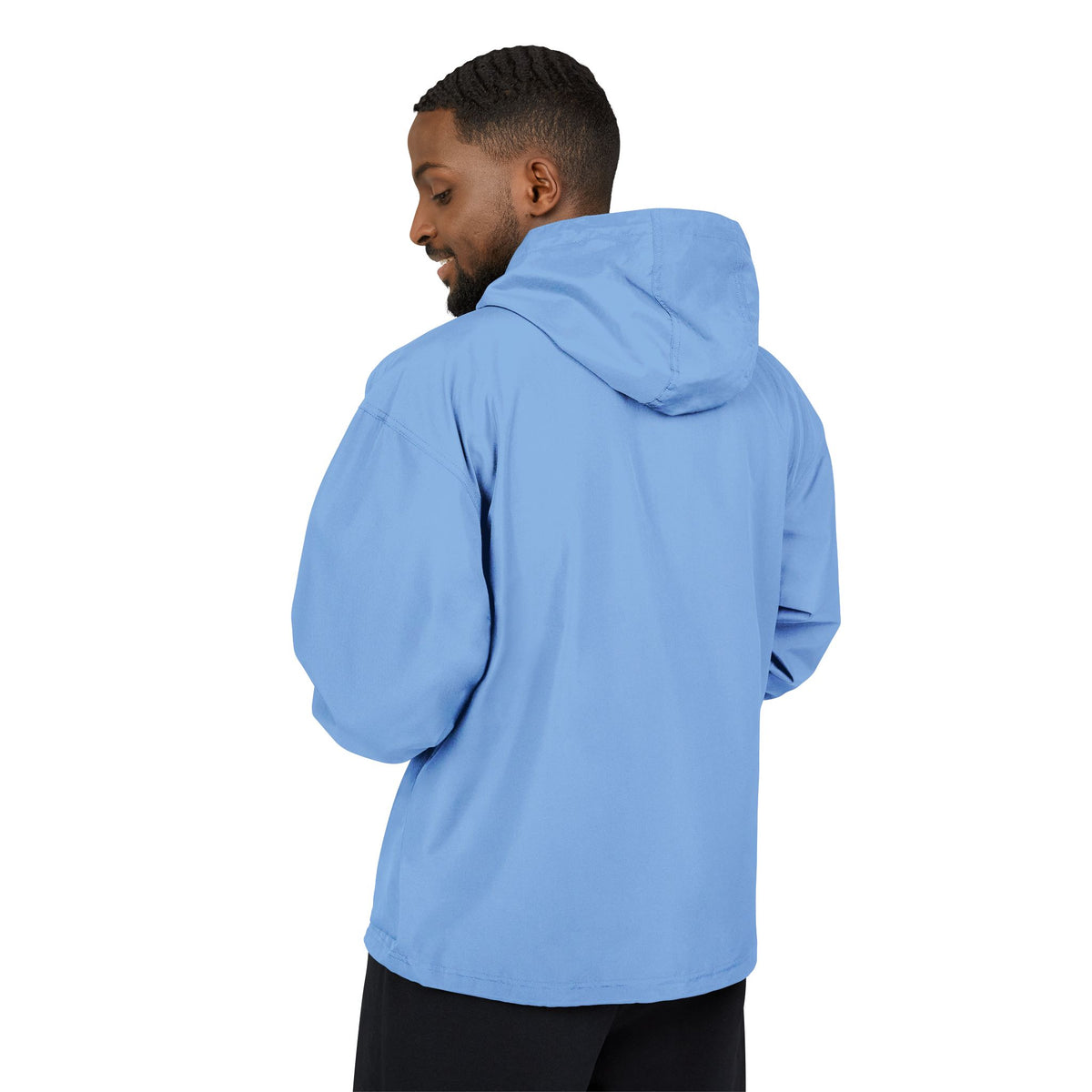 Packable Anorak Jacket — Minimal White Crest Logo, Lightweight Windbreaker for Travel & Outdoor
