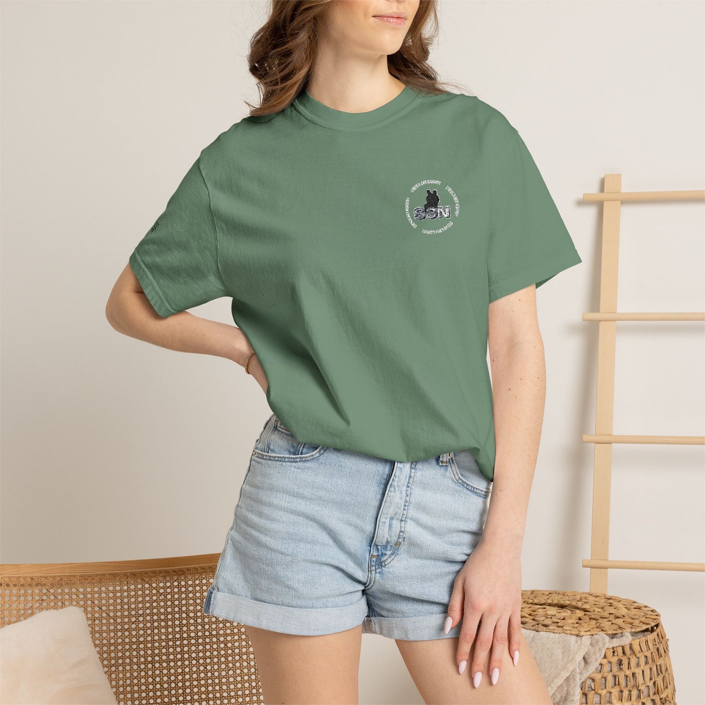 Forest Fox Pocket Tee — White Graphic T-Shirt