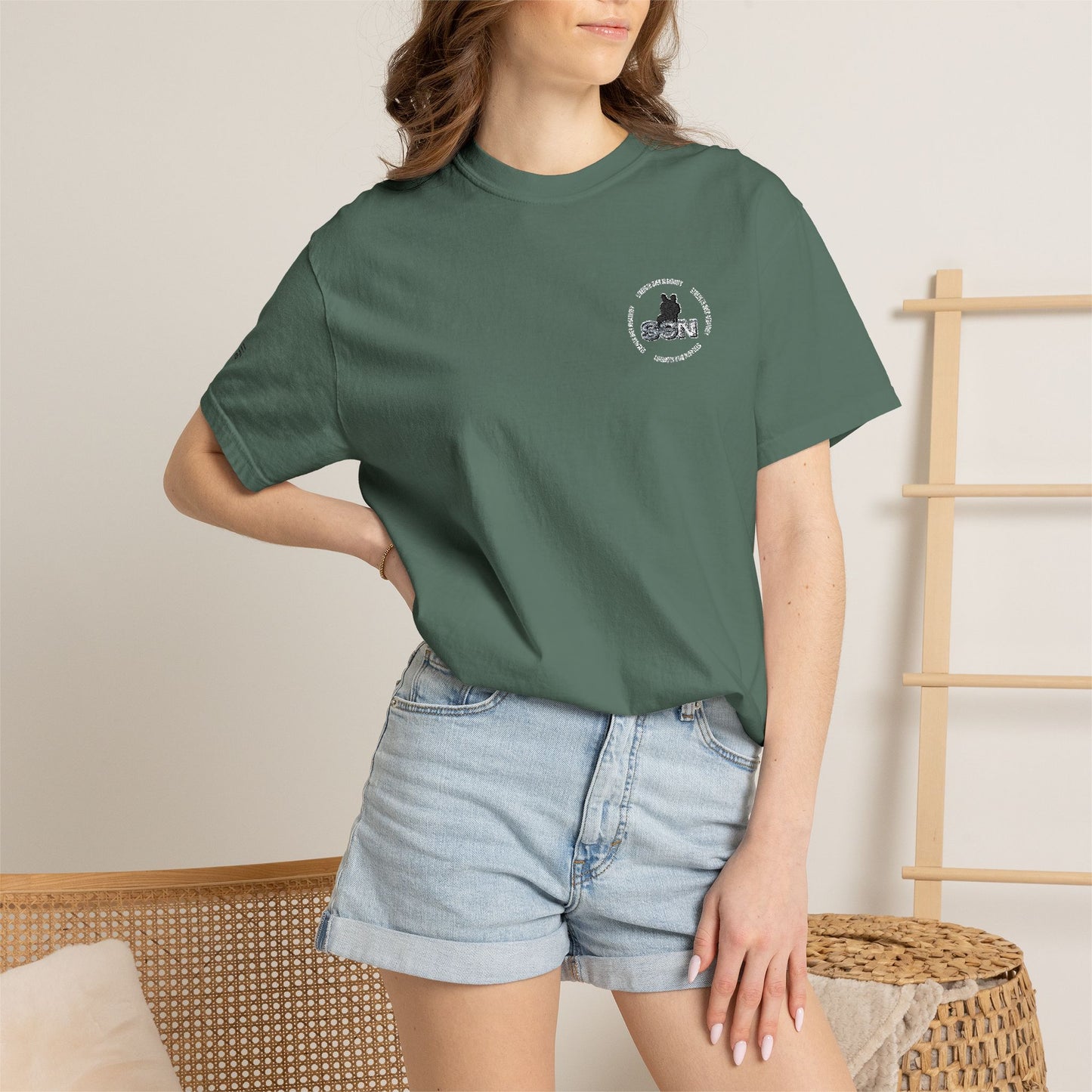 Forest Fox Pocket Tee — White Graphic T-Shirt