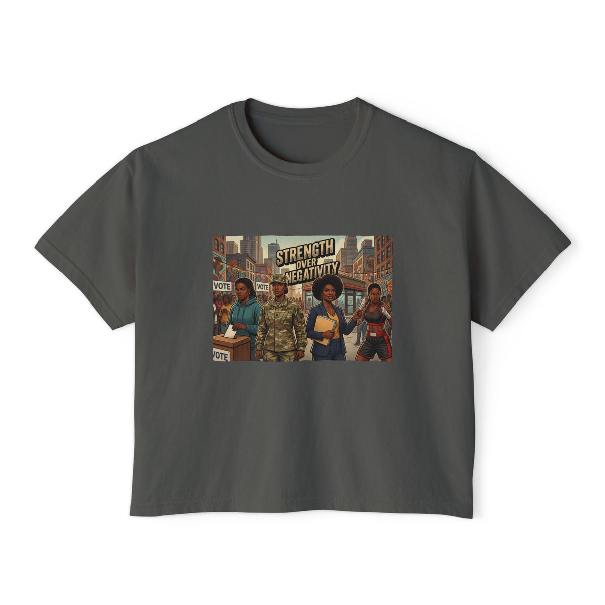 Strength & Creativity Tee — Vintage Community Women’s Boxy T-Shirt
