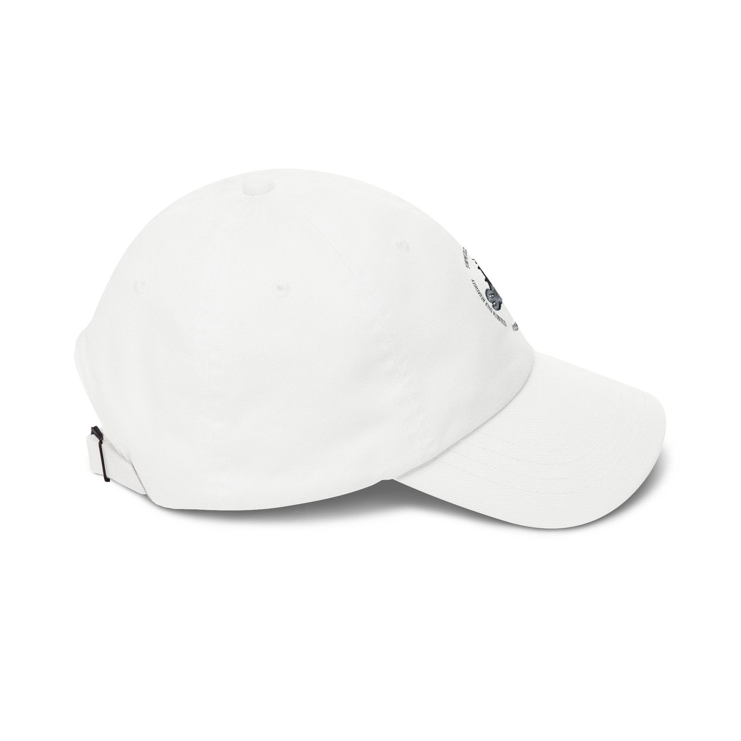 Dad Cap with 'Son' Silhouette Embroidered Logo – Classic White Baseball Hat