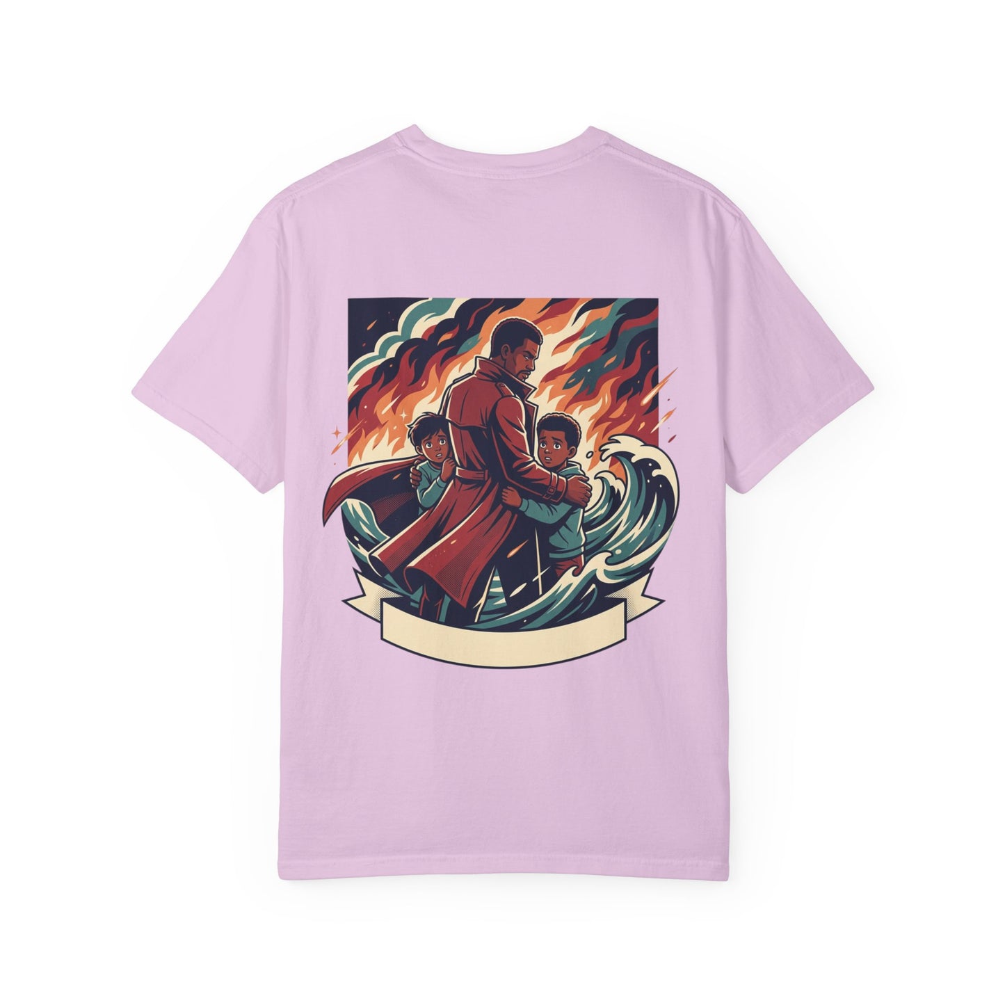 Resilient Protector T-Shirt — Father and Children Hero Graphic Tee