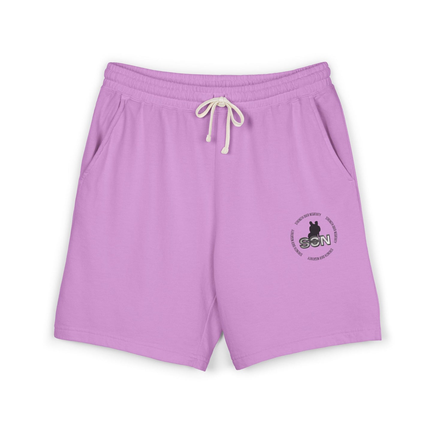 Lightweight Fleece Sweat Shorts — Minimal Logo Casual Lounge Shorts