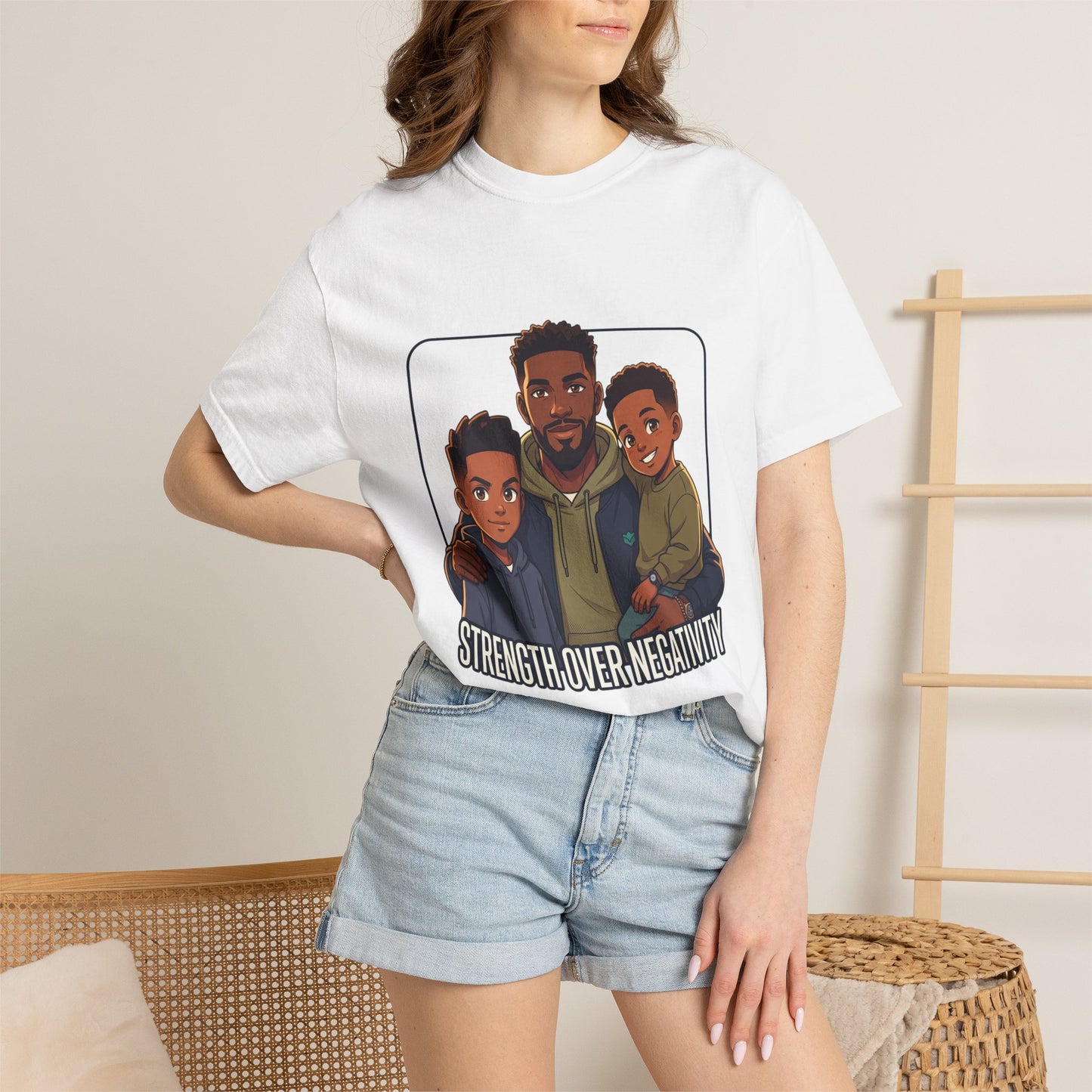 Strength Over Negativity T-Shirt — Father & Sons Positive Message Tee