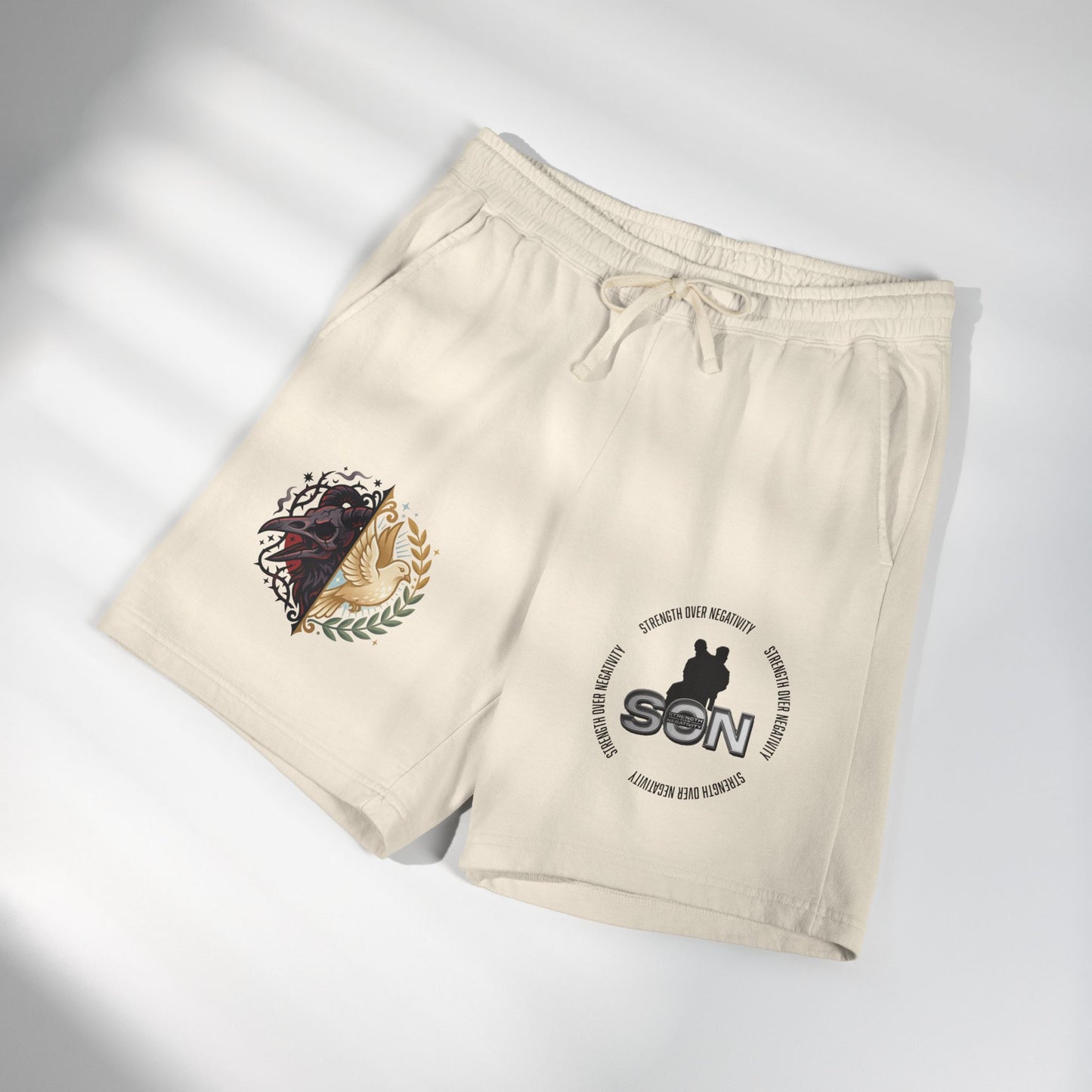 Lightweight Fleece Sweat Shorts — Minimal Logo Casual Lounge Shorts