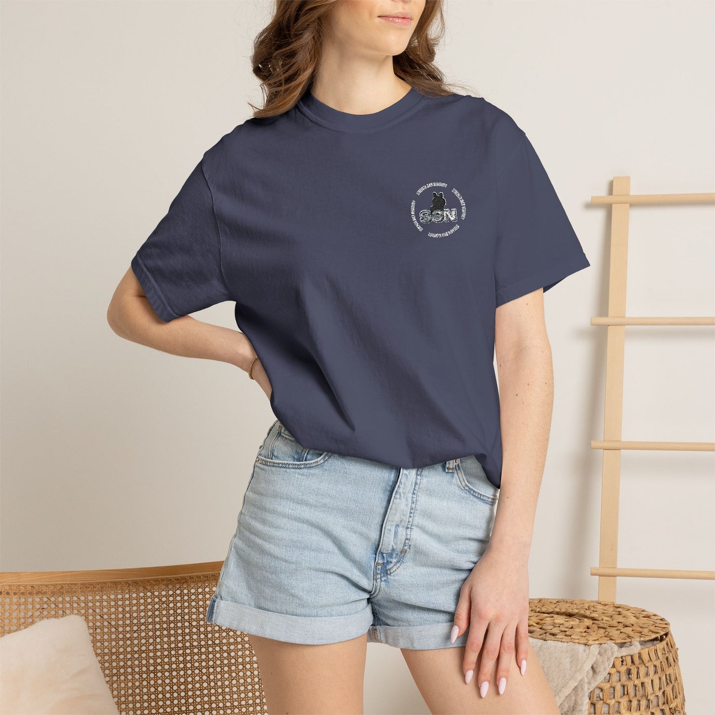 Forest Fox Pocket Tee — White Graphic T-Shirt