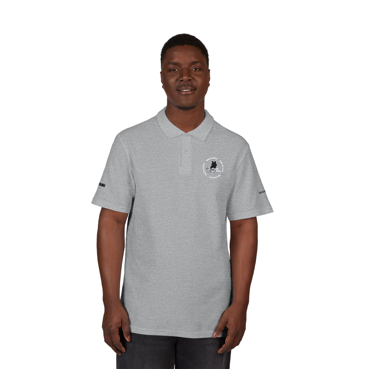 Embroidered 'Ocean' Polo Shirt — Minimal Coastal Logo