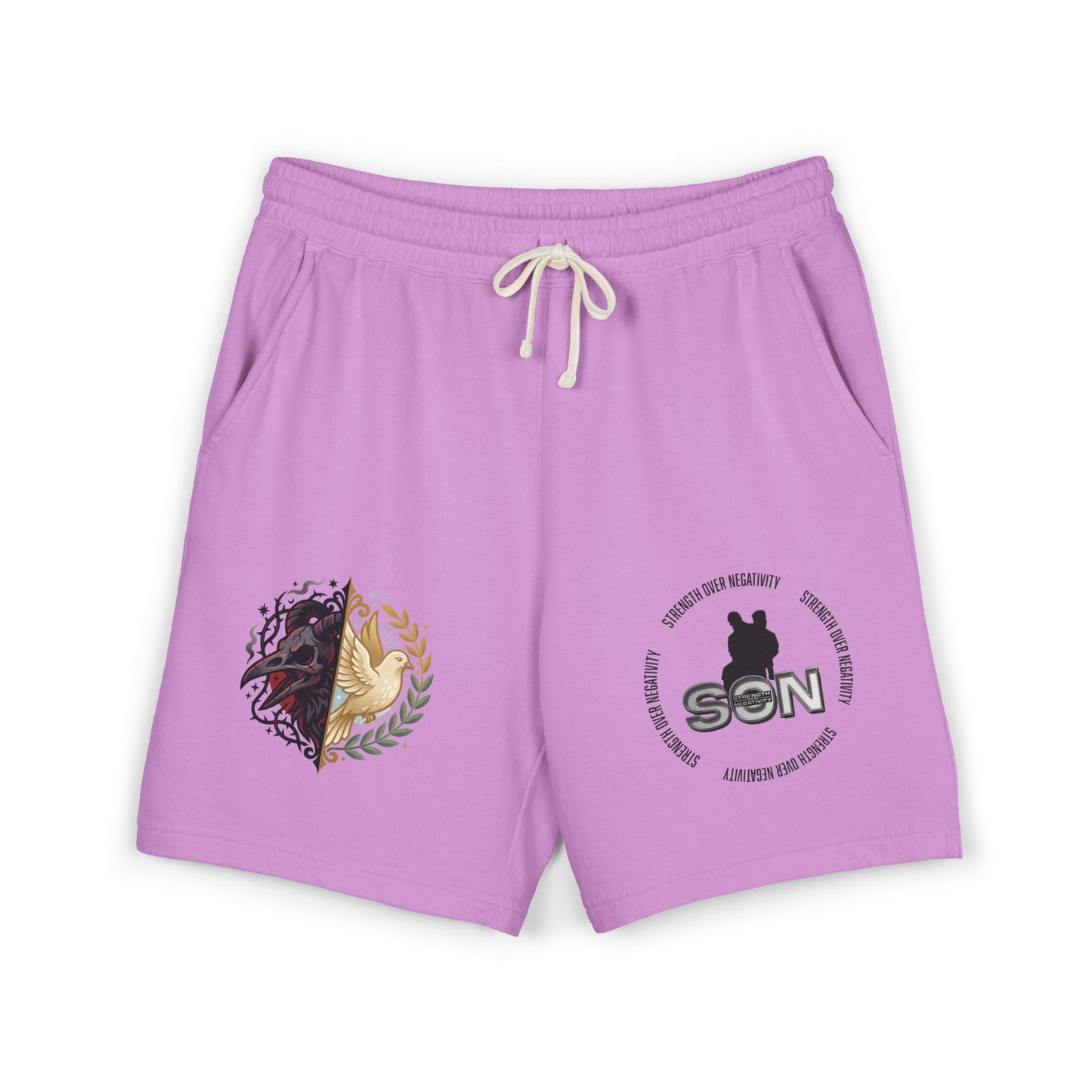 Lightweight Fleece Sweat Shorts — Minimal Logo Casual Lounge Shorts