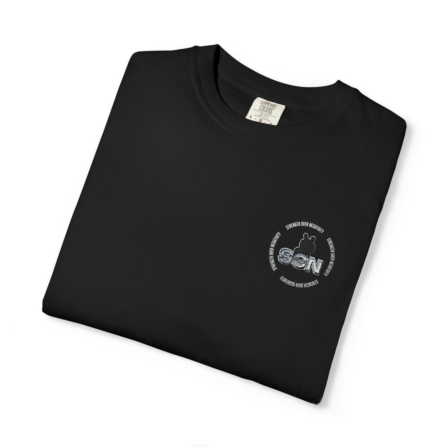 Cat Silhouette Floral Pocket T-Shirt