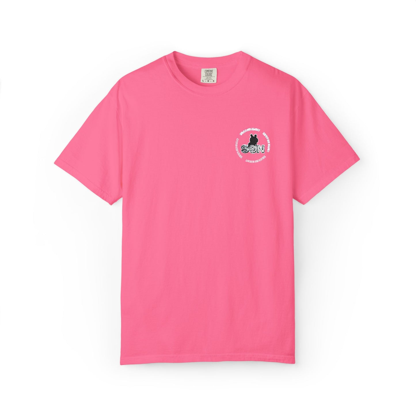 Cat Silhouette Floral Pocket T-Shirt