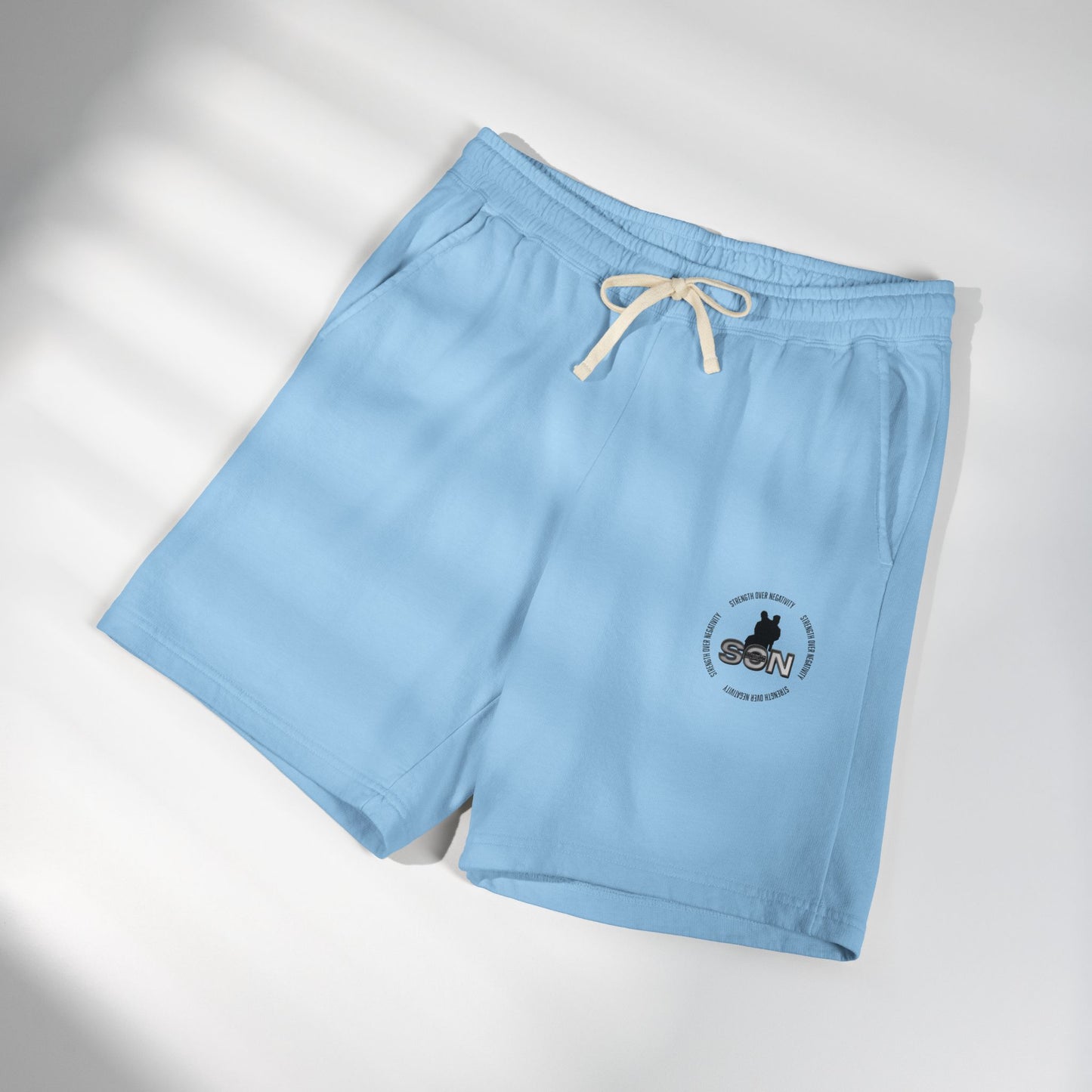 Lightweight Fleece Sweat Shorts — Minimal Logo Casual Lounge Shorts