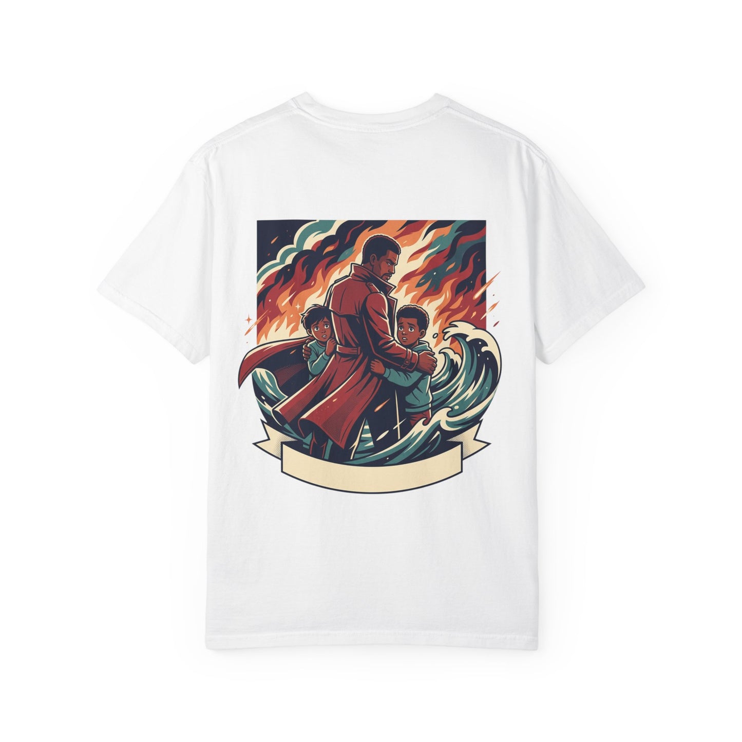 Resilient Protector T-Shirt — Father and Children Hero Graphic Tee