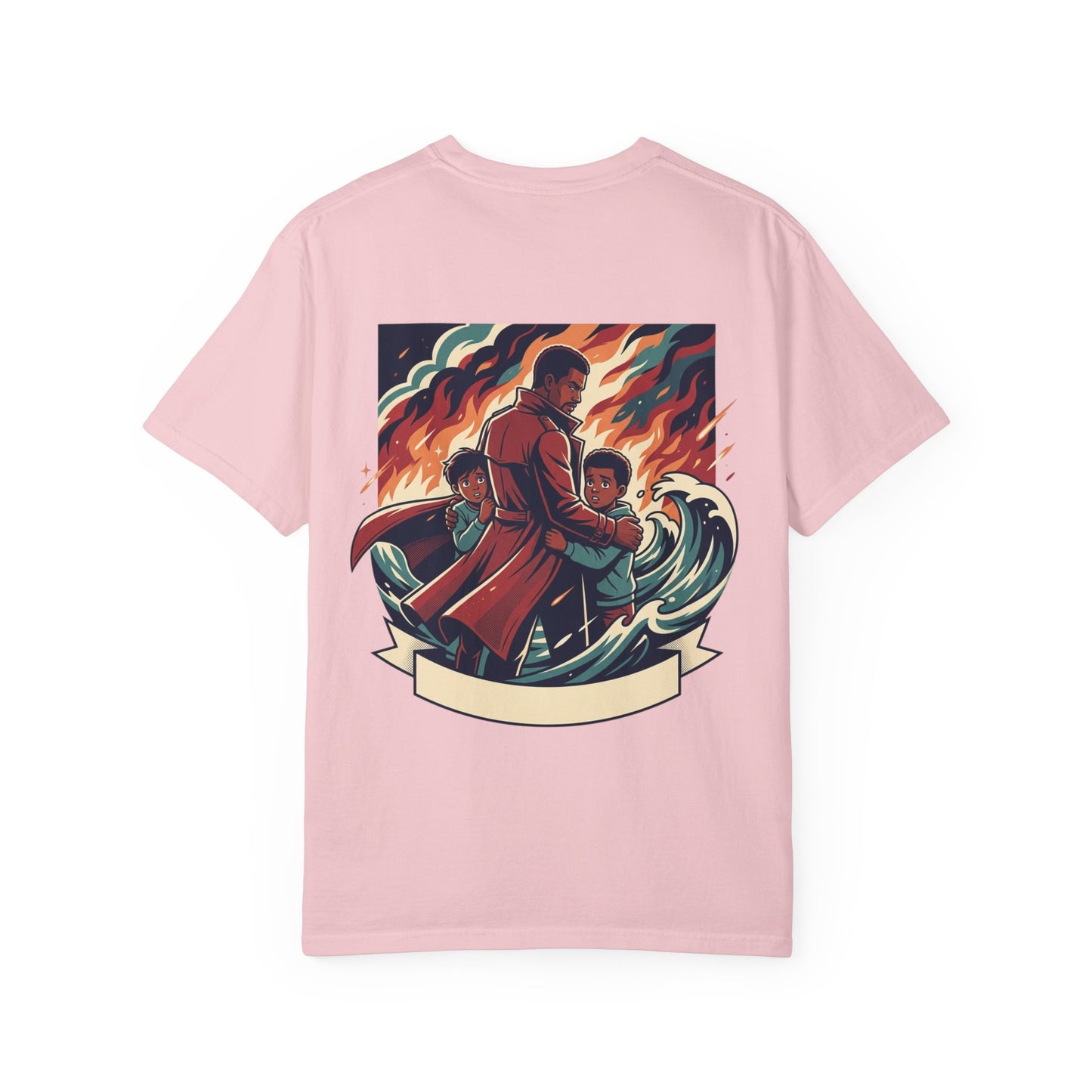 Resilient Protector T-Shirt — Father and Children Hero Graphic Tee