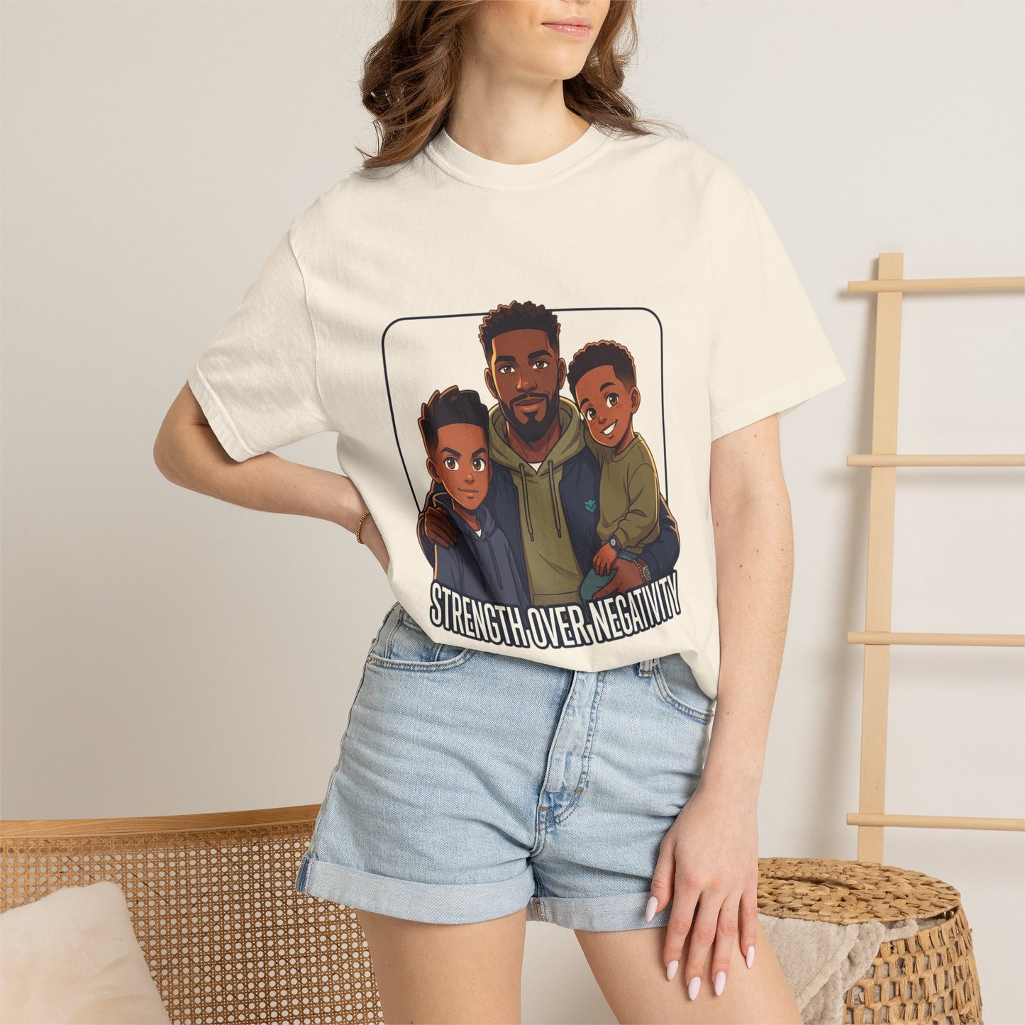 Strength Over Negativity T-Shirt — Father & Sons Positive Message Tee