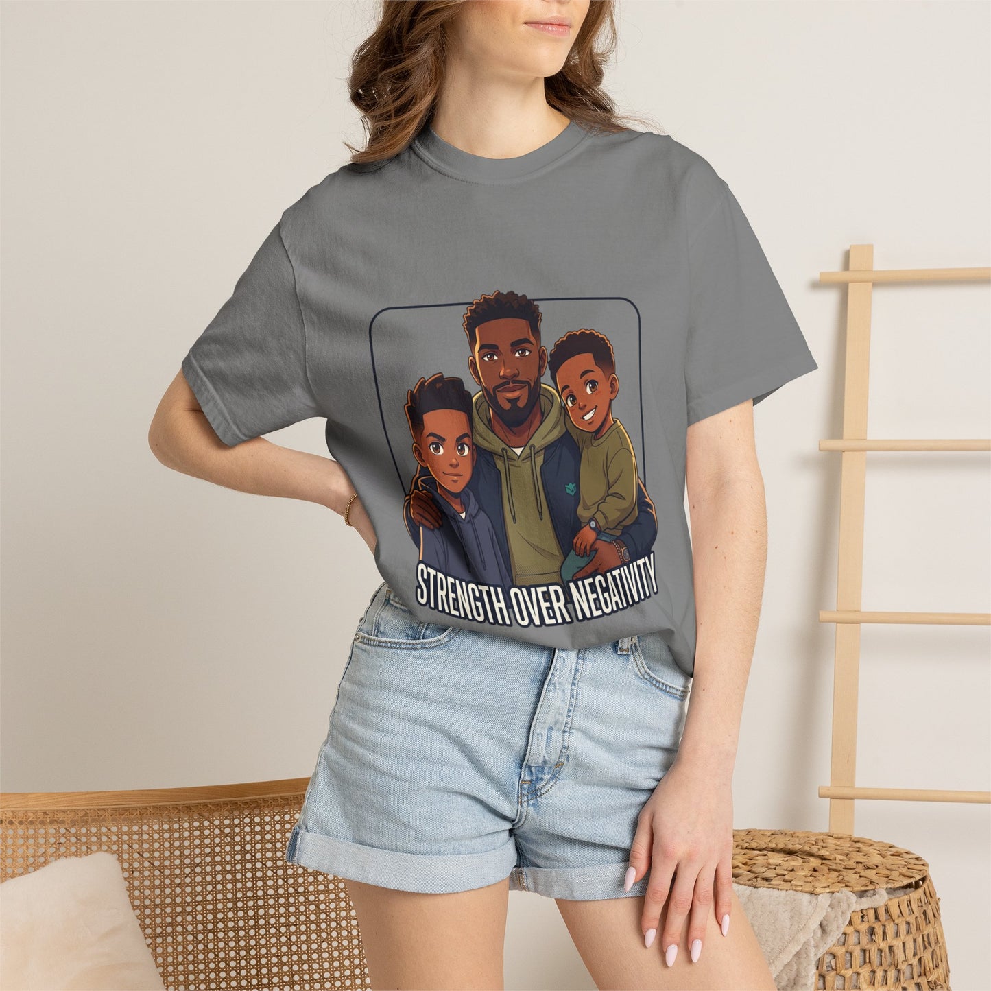 Strength Over Negativity T-Shirt — Father & Sons Positive Message Tee