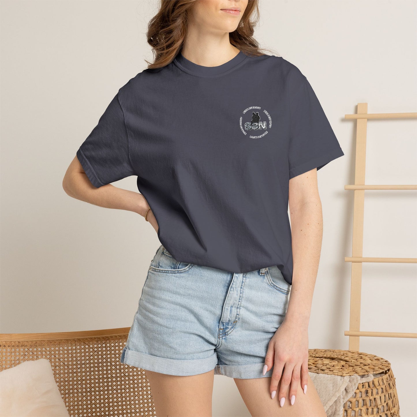 Forest Fox Pocket Tee — White Graphic T-Shirt