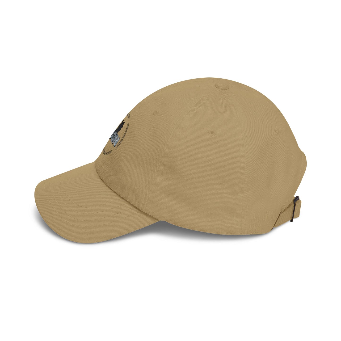 Dad Cap with 'Son' Silhouette Embroidered Logo – Classic White Baseball Hat