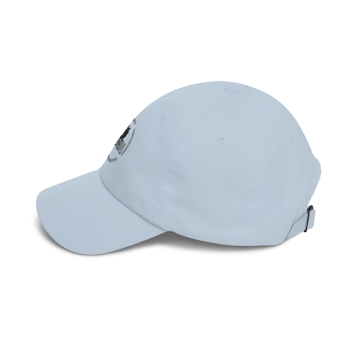 Dad Cap with 'Son' Silhouette Embroidered Logo – Classic White Baseball Hat