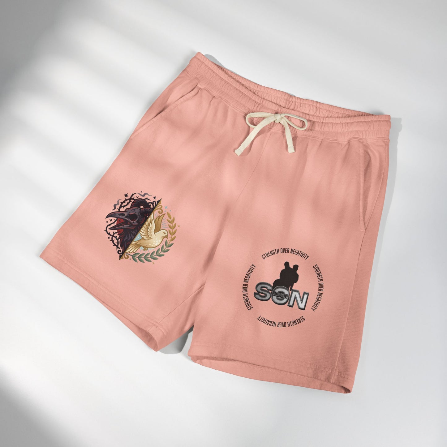 Lightweight Fleece Sweat Shorts — Minimal Logo Casual Lounge Shorts