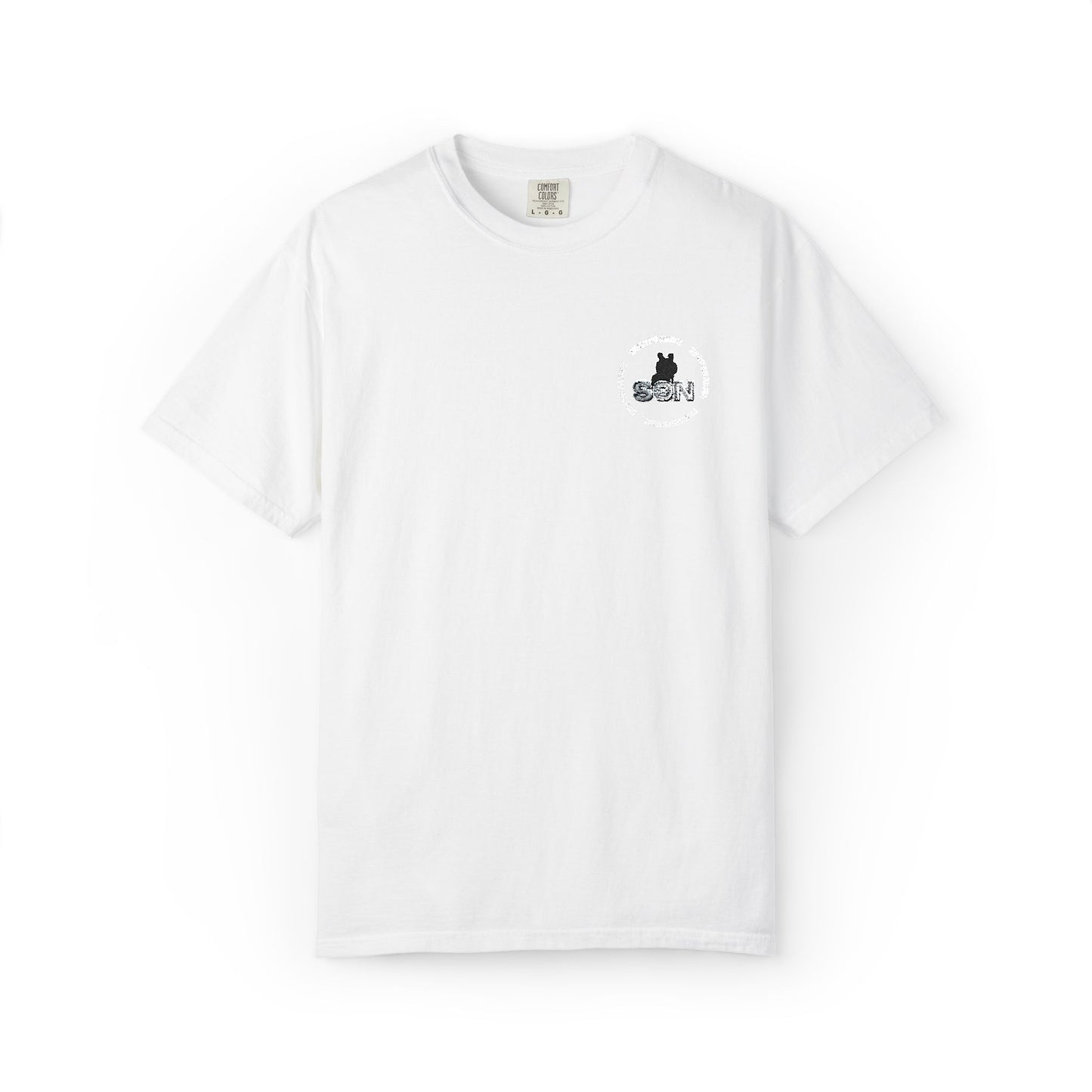 Cat Silhouette Floral Pocket T-Shirt