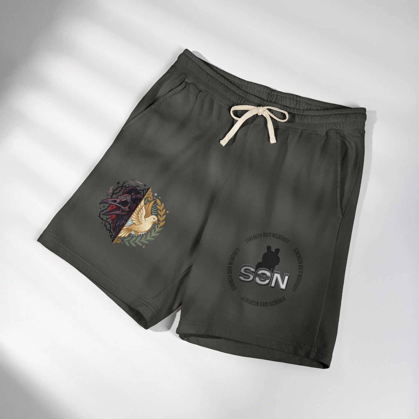 Lightweight Fleece Sweat Shorts — Minimal Logo Casual Lounge Shorts