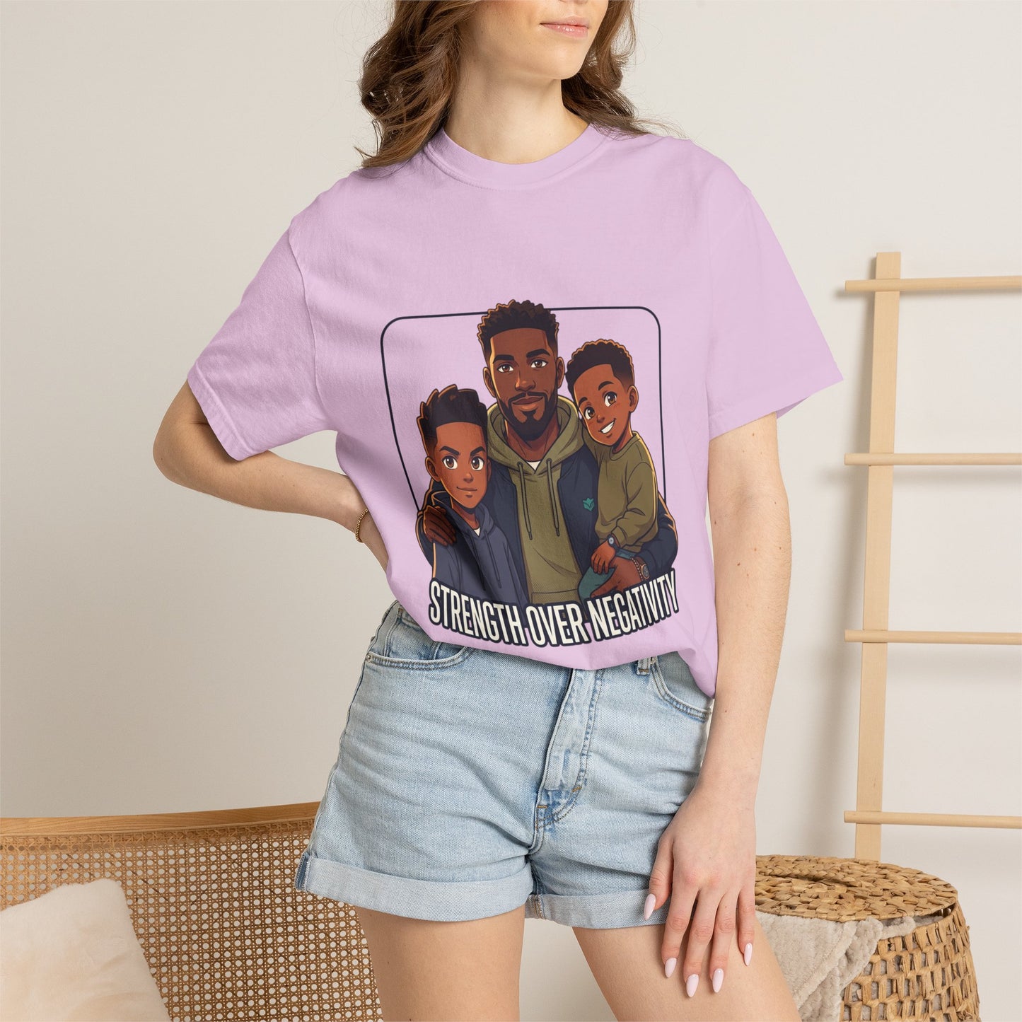 Strength Over Negativity T-Shirt — Father & Sons Positive Message Tee
