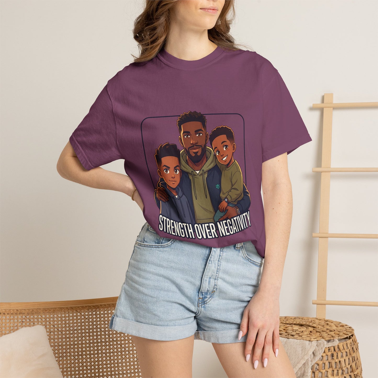 Strength Over Negativity T-Shirt — Father & Sons Positive Message Tee