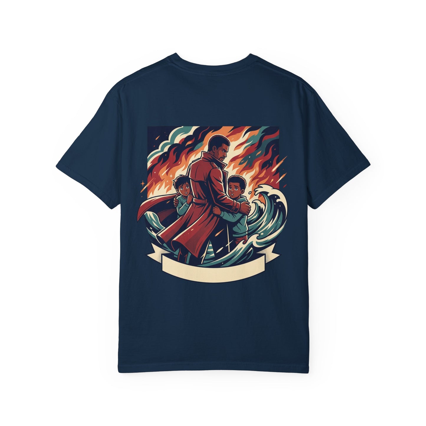 Resilient Protector T-Shirt — Father and Children Hero Graphic Tee