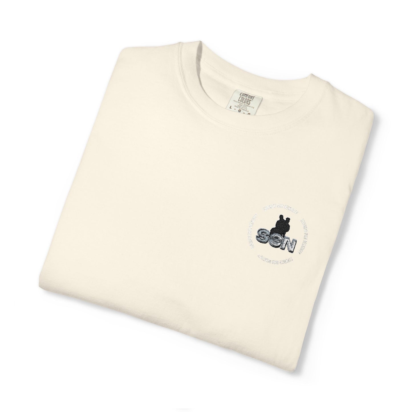 Cat Silhouette Floral Pocket T-Shirt