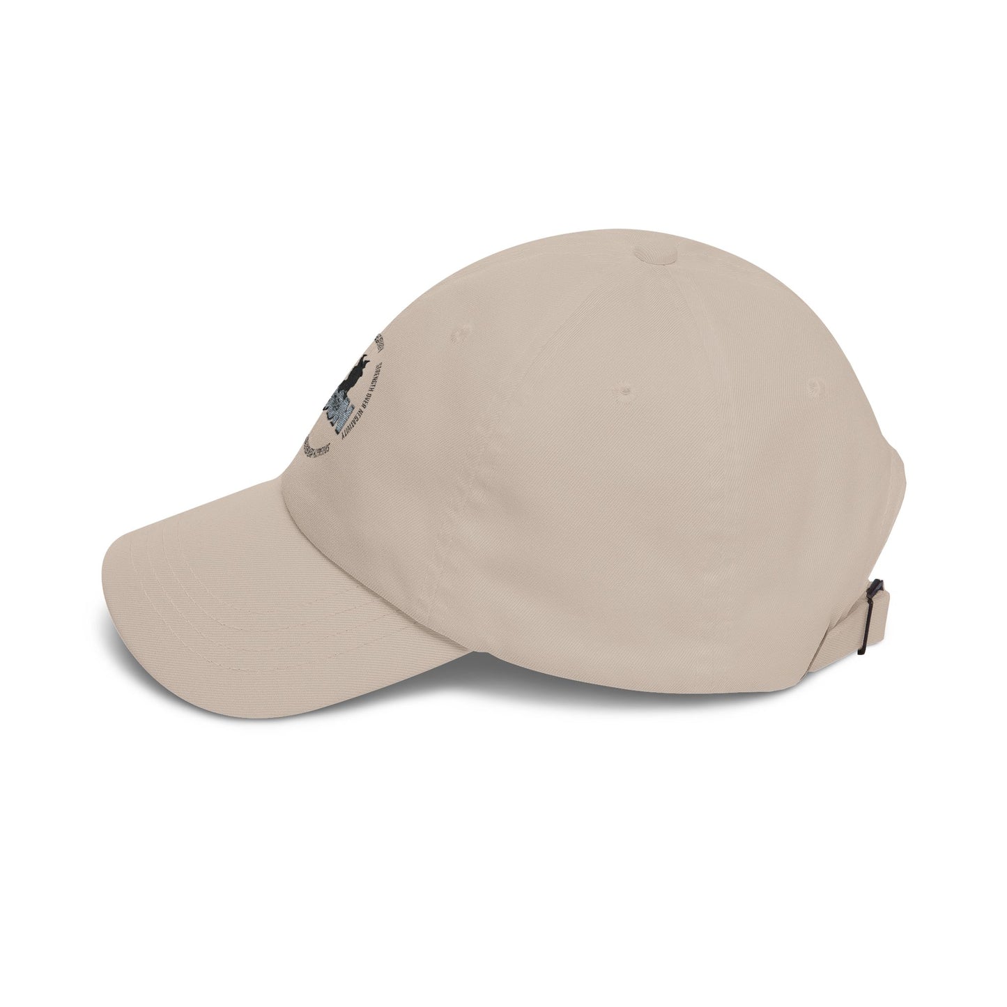 Dad Cap with 'Son' Silhouette Embroidered Logo – Classic White Baseball Hat