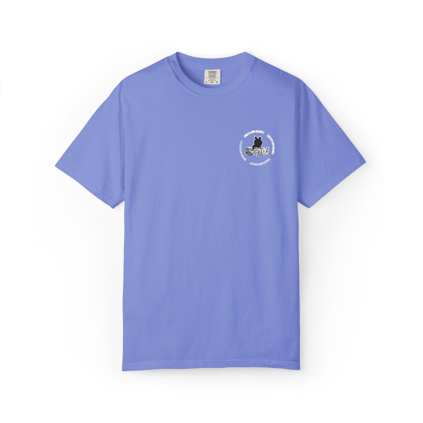 Cat Silhouette Floral Pocket T-Shirt