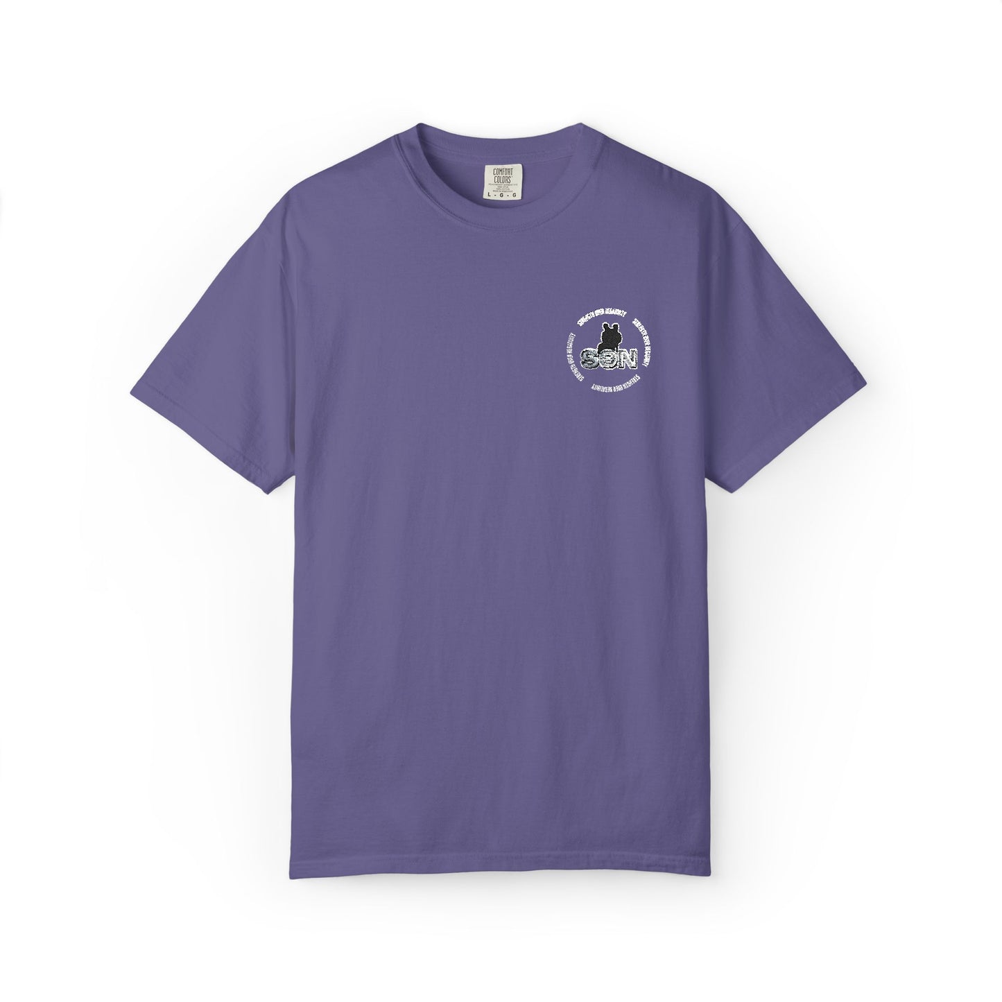 Cat Silhouette Floral Pocket T-Shirt