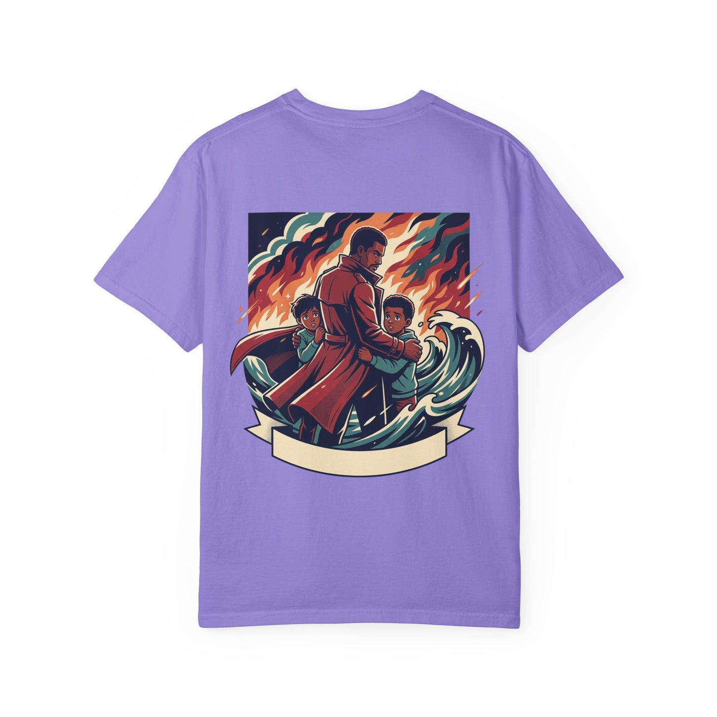 Resilient Protector T-Shirt — Father and Children Hero Graphic Tee