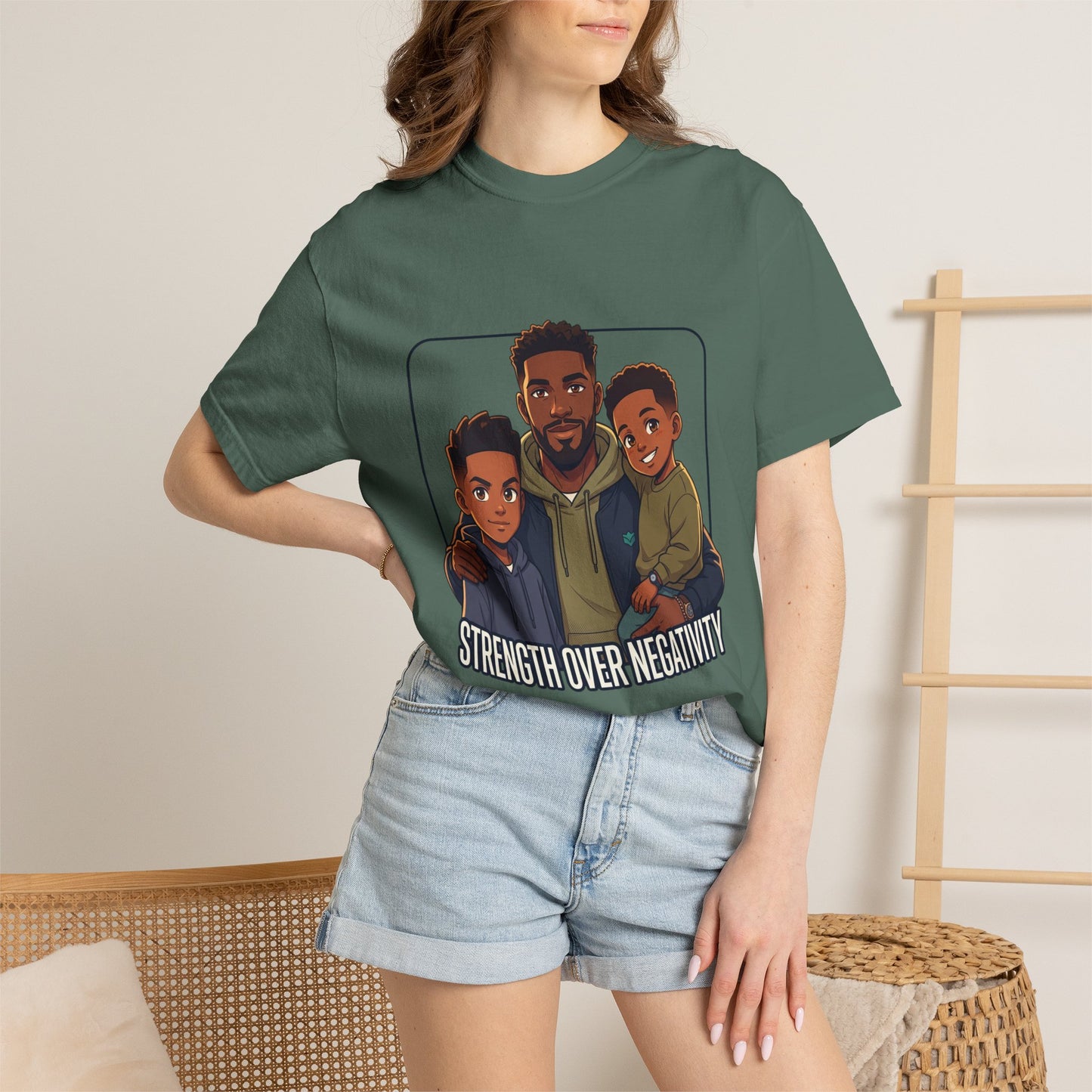 Strength Over Negativity T-Shirt — Father & Sons Positive Message Tee
