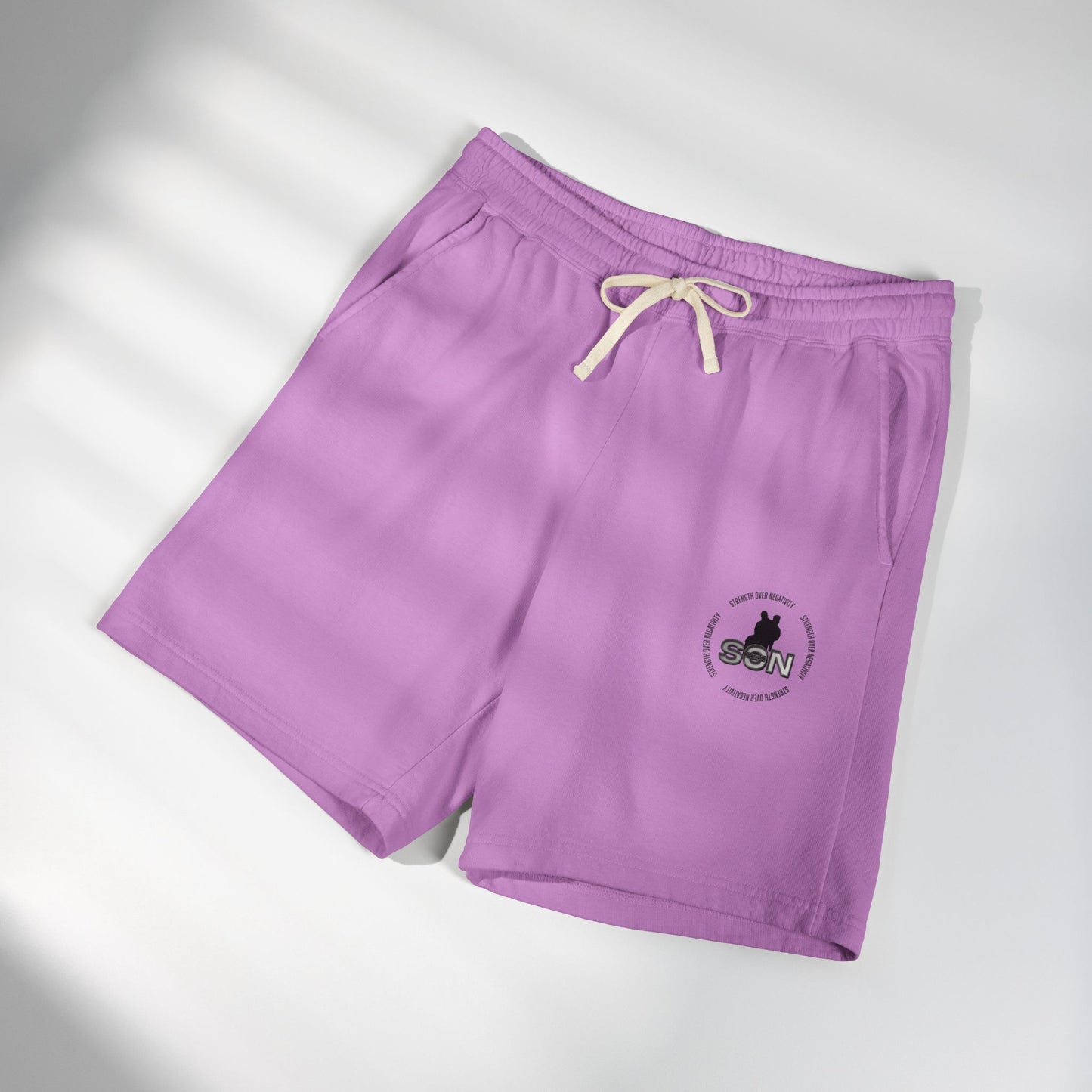 Lightweight Fleece Sweat Shorts — Minimal Logo Casual Lounge Shorts
