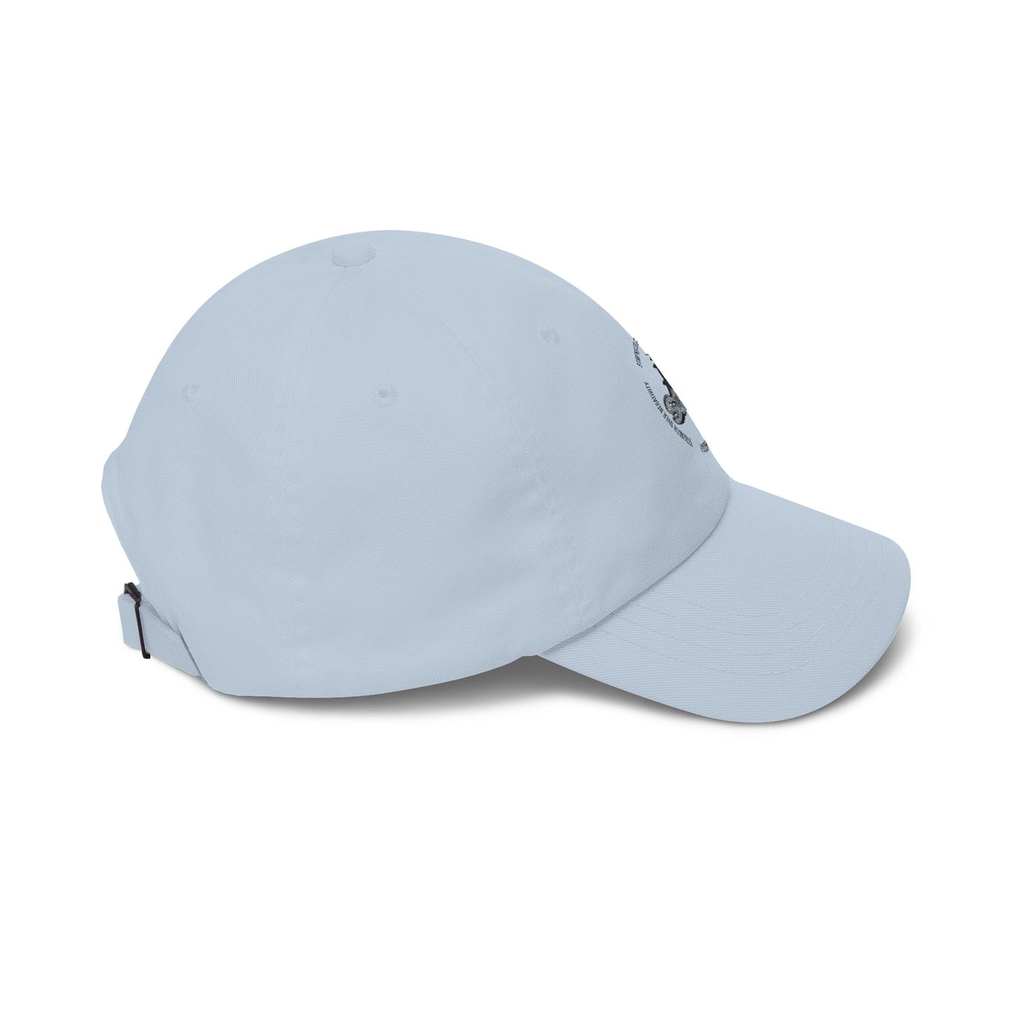 Dad Cap with 'Son' Silhouette Embroidered Logo – Classic White Baseball Hat