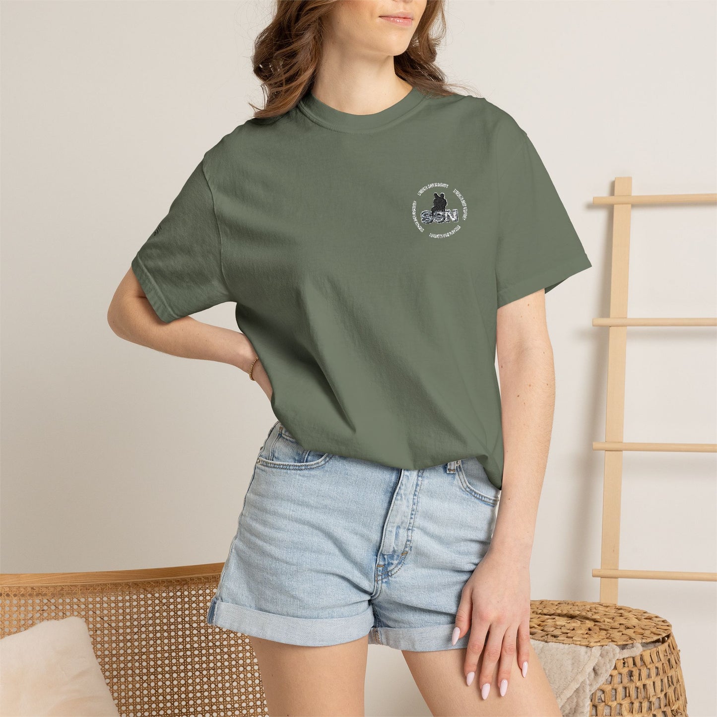 Forest Fox Pocket Tee — White Graphic T-Shirt