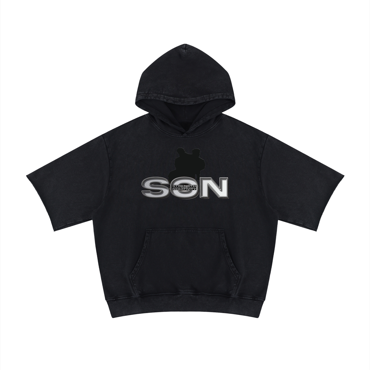 Unisex Mineral Wash Short Sleeve Hoodie
