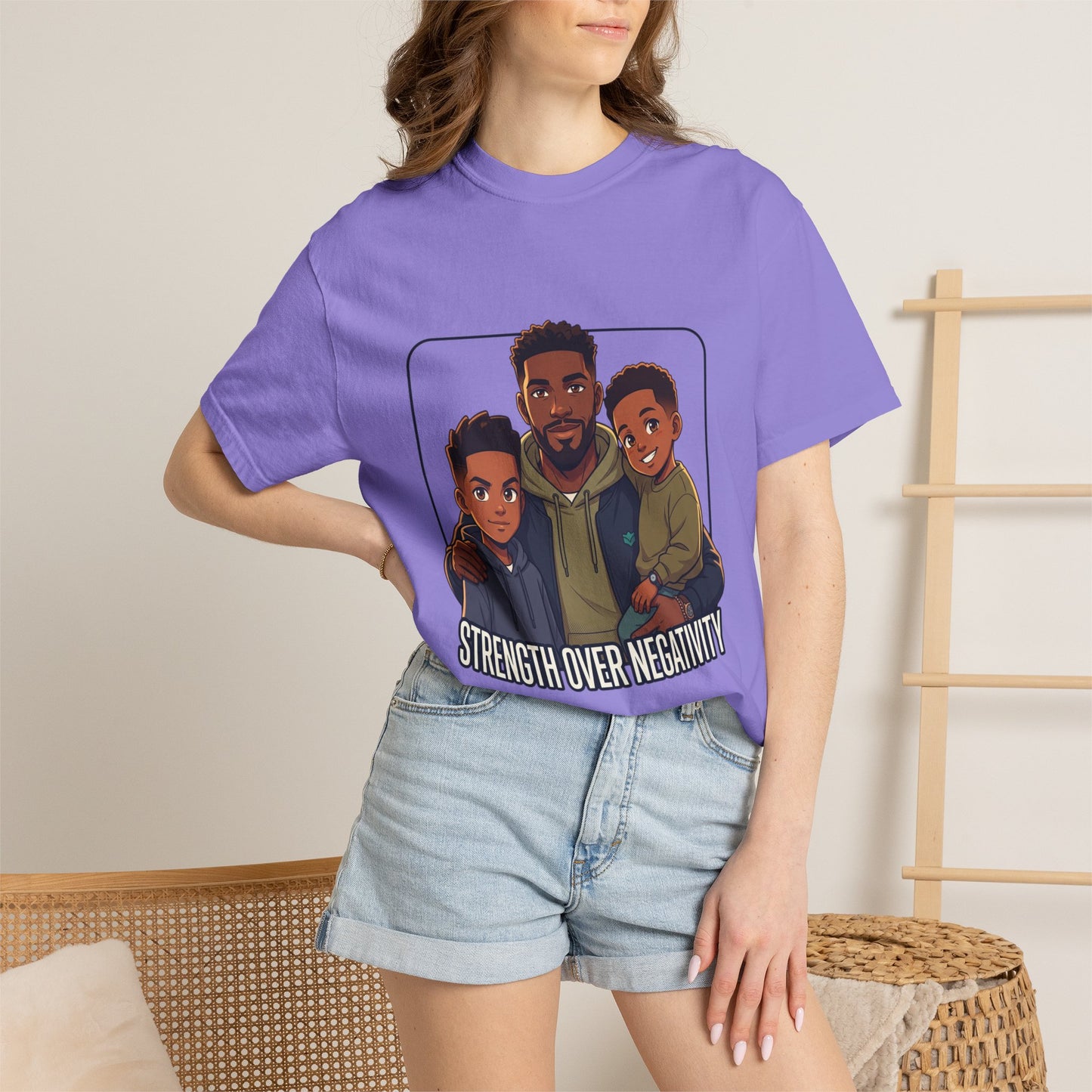 Strength Over Negativity T-Shirt — Father & Sons Positive Message Tee