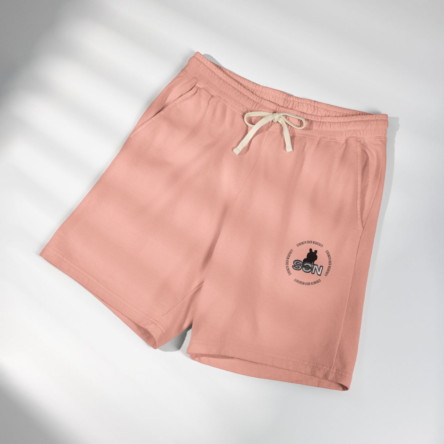 Lightweight Fleece Sweat Shorts — Minimal Logo Casual Lounge Shorts