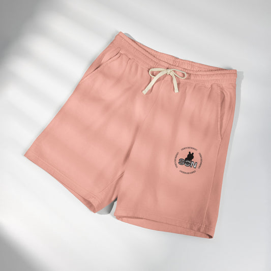 Lightweight Fleece Sweat Shorts — Minimal Logo Casual Lounge Shorts