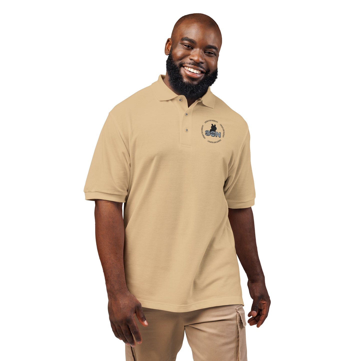 Embroidered 'Sea Captain' Logo Polo Shirt — Nautical Embroidery, Lightweight Men's & Women's Polo