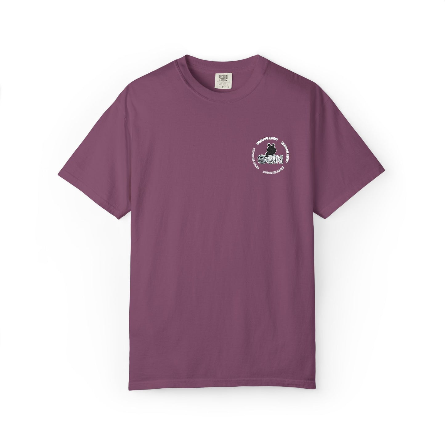 Cat Silhouette Floral Pocket T-Shirt