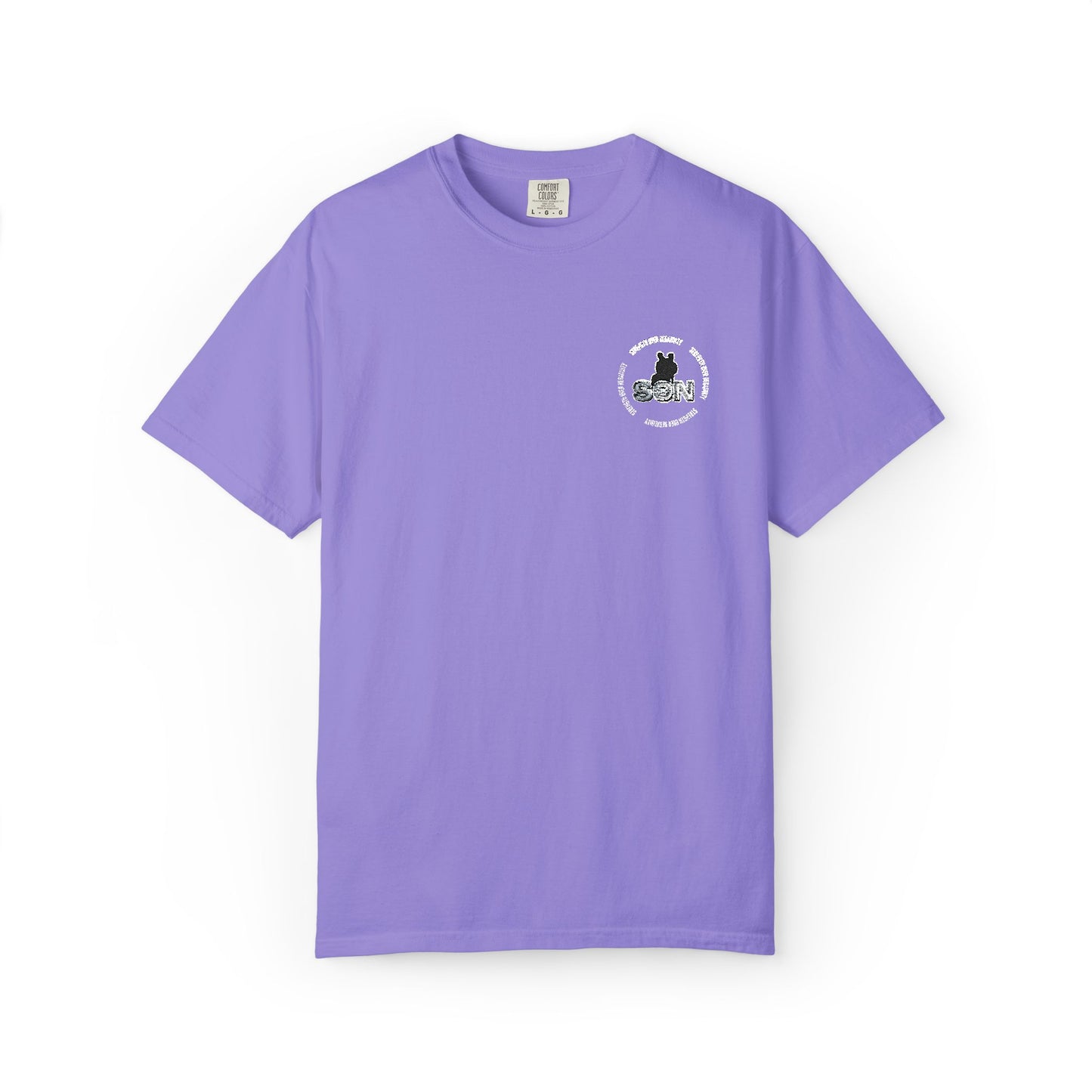 Cat Silhouette Floral Pocket T-Shirt