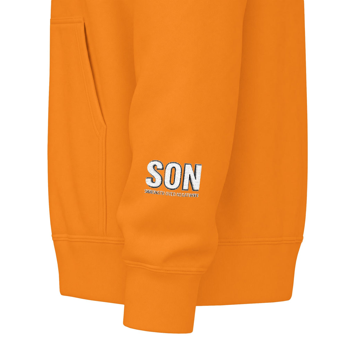 White Zip Hoodie with Minimal Cartoon Logo