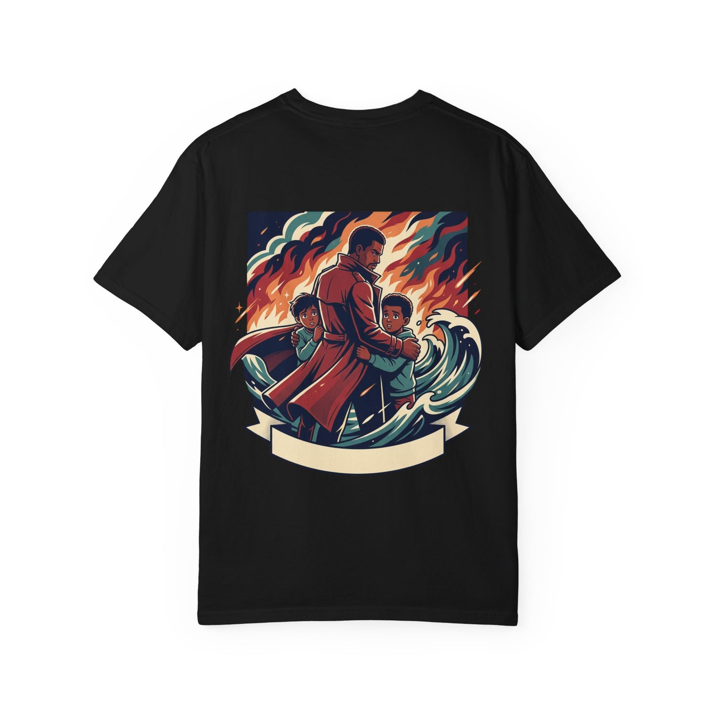 Resilient Protector T-Shirt — Father and Children Hero Graphic Tee
