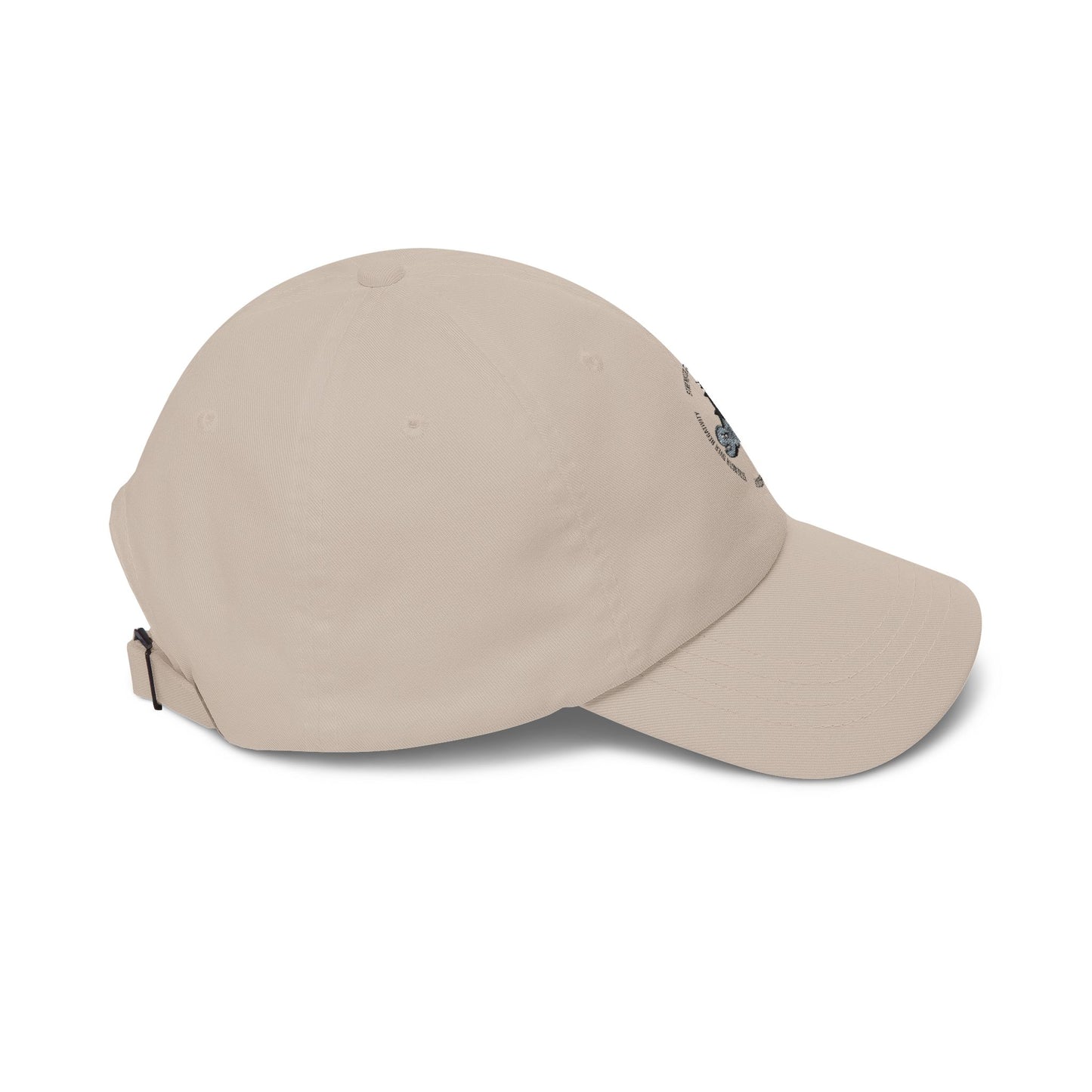 Dad Cap with 'Son' Silhouette Embroidered Logo – Classic White Baseball Hat