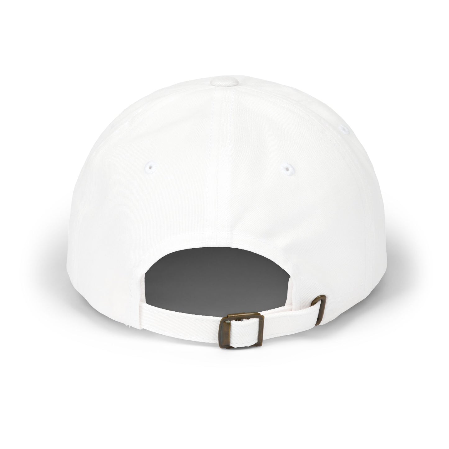 Dad Cap with 'Son' Silhouette Embroidered Logo – Classic White Baseball Hat