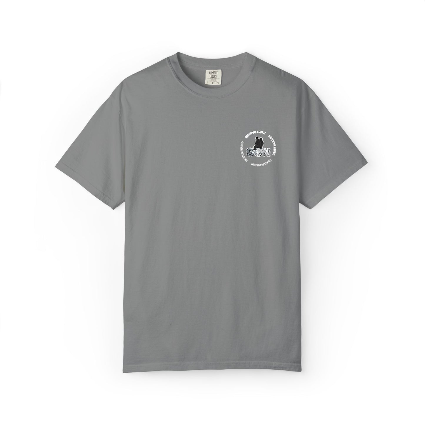 Cat Silhouette Floral Pocket T-Shirt